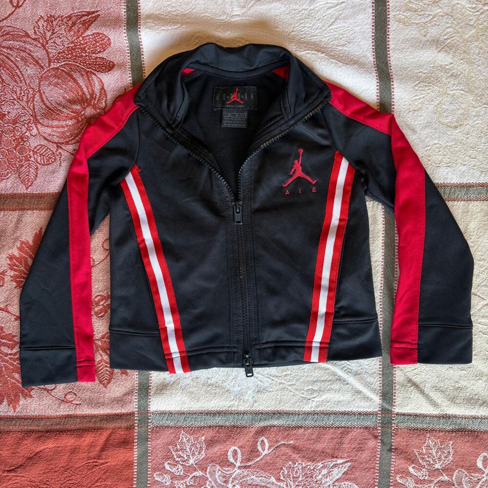 Jordan Jumpman AIR Toddler Black Red Track Jacket 2T